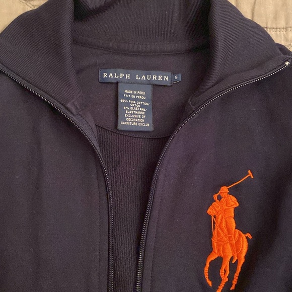 Ralph Lauren sweatshirt jacket Small with US Open 2011 logo. Like New - Picture 3 of 4